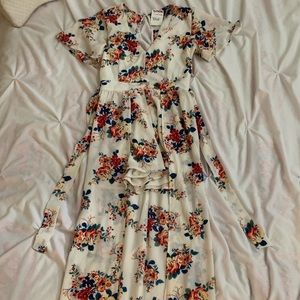 Crystal Sky Floral Romper/Dress -Nwt